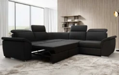 Designer Ecksofa Fernando mit Schlaffunktion und Stauraum