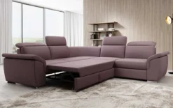 Designer Ecksofa Fernando mit Schlaffunktion und Stauraum