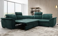 Designer Ecksofa Fernando mit Schlaffunktion und Stauraum