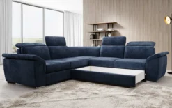 Designer Ecksofa Fernando mit Schlaffunktion und Stauraum