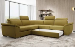 Designer Ecksofa Fernando mit Schlaffunktion und Stauraum