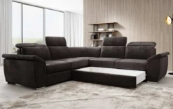 Designer Ecksofa Fernando mit Schlaffunktion und Stauraum