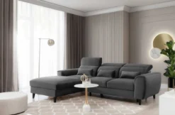 Designer Ecksofa Forino mit Schlaf- und Klappfunktion
