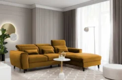 Designer Ecksofa Forino mit Schlaf- und Klappfunktion