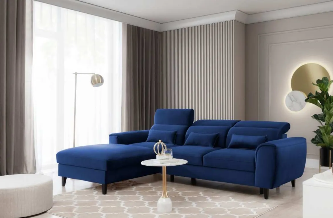 Designer Ecksofa Forino mit Schlaf- und Klappfunktion