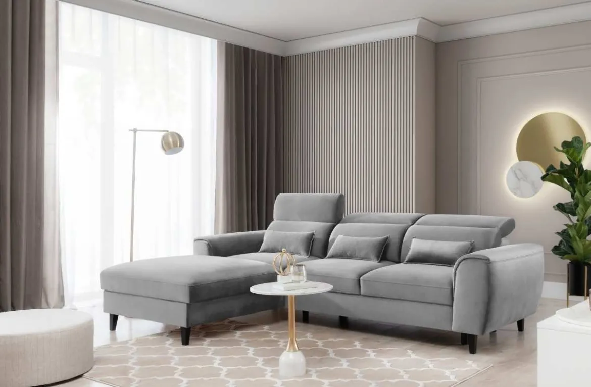 Designer Ecksofa Forino mit Schlaf- und Klappfunktion