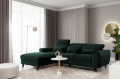 Designer Ecksofa Forino mit Schlaf- und Klappfunktion