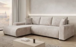 Designer Ecksofa Hanna mit Schlaffunktion und Stauraum