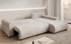 Designer Ecksofa Hanna mit Schlaffunktion und Stauraum
