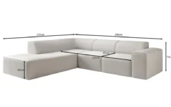 Designer Ecksofa Idiola in Teddy Bouclé