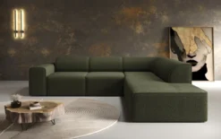 Designer Ecksofa Idiola in Teddy Bouclé