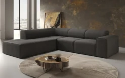 Designer Ecksofa Idiola in Teddy Bouclé