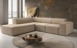 Designer Ecksofa Idiola in Teddy Bouclé