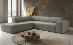 Designer Ecksofa Idiola in Teddy Bouclé