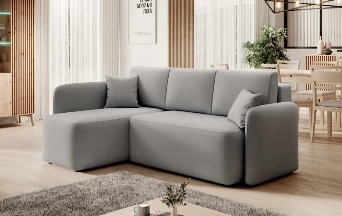 Designer Ecksofa Ina mit Stauraum und Schlaffunktion
