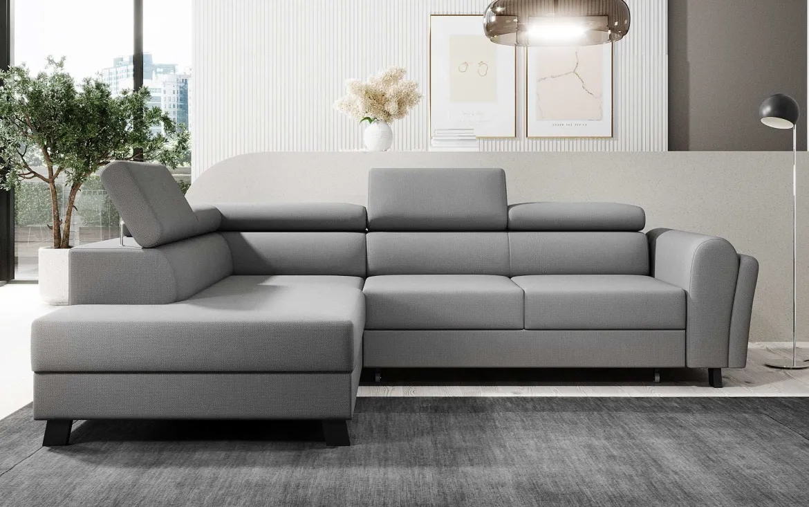 Designer Ecksofa Kira mit Schlaf- und Klappfunktion