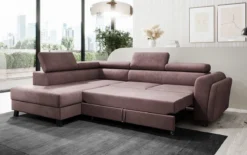 Designer Ecksofa Kira mit Schlaf- und Klappfunktion