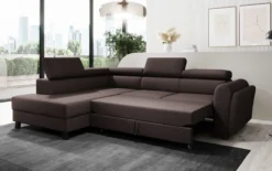 Designer Ecksofa Kira mit Schlaf- und Klappfunktion