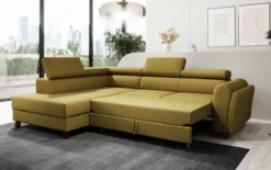 Designer Ecksofa Kira mit Schlaf- und Klappfunktion