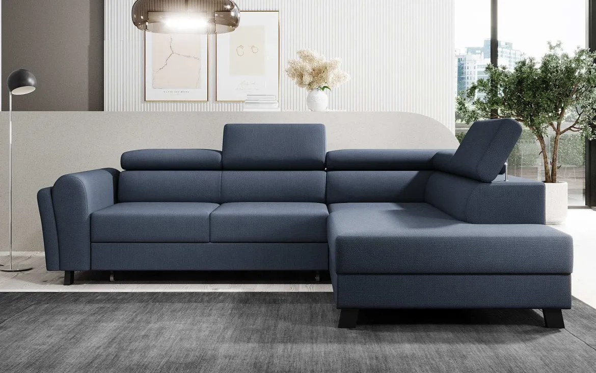 Designer Ecksofa Kira mit Schlaf- und Klappfunktion
