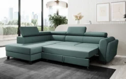 Designer Ecksofa Kira mit Schlaf- und Klappfunktion