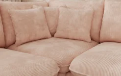 Designer Ecksofa Laguna mit Metallfüße in Cord