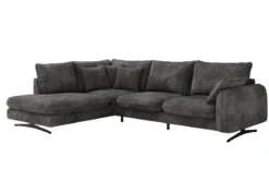 Designer Ecksofa Laguna mit Metallfüße in Cord