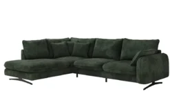 Designer Ecksofa Laguna mit Metallfüße in Cord