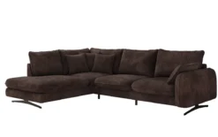 Designer Ecksofa Laguna mit Metallfüße in Cord