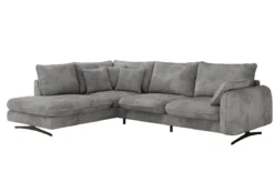 Designer Ecksofa Laguna mit Metallfüße in Cord