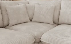 Designer Ecksofa Laguna mit Metallfüße in Cord