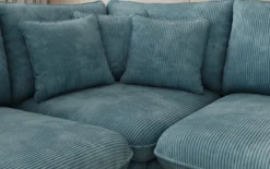 Designer Ecksofa Laguna mit Metallfüße in Cord
