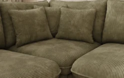 Designer Ecksofa Laguna mit Metallfüße in Cord