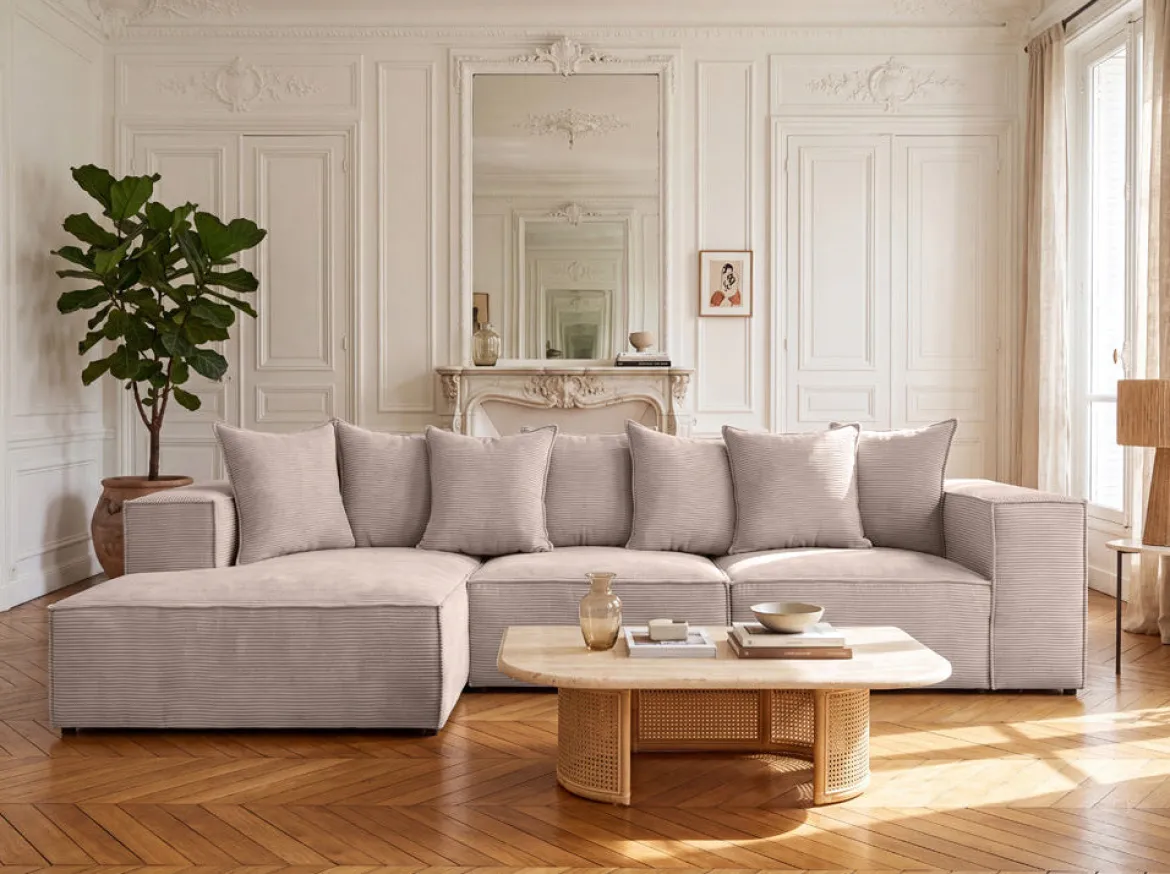 Designer Ecksofa Largo in Cord