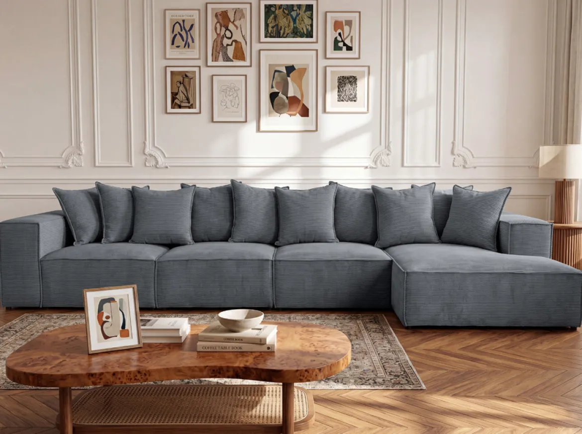 Designer Ecksofa Largo Maxi in Cord