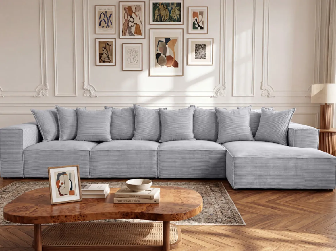 Designer Ecksofa Largo Maxi in Cord