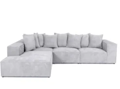 Designer Ecksofa Largo mit langer Ottomane in Cord