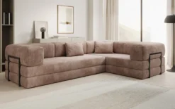 Designer Ecksofa Lazy geschlossen in Cord