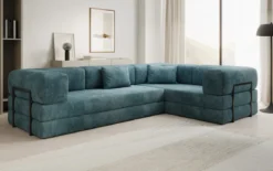 Designer Ecksofa Lazy geschlossen in Cord