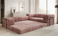 Designer Ecksofa Lazy geschlossen in Cord