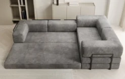 Designer Ecksofa Lazy geschlossen in Cord