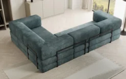Designer Ecksofa Lazy geschlossen in Cord