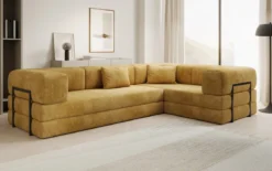 Designer Ecksofa Lazy geschlossen in Cord