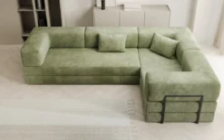Designer Ecksofa Lazy geschlossen in Cord