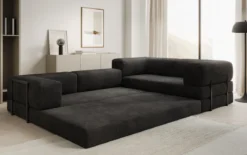 Designer Ecksofa Lazy geschlossen in Cord