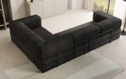 Designer Ecksofa Lazy geschlossen in Cord