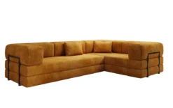 Designer Ecksofa Lazy geschlossen in Cord