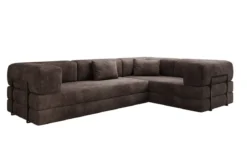 Designer Ecksofa Lazy geschlossen in Cord
