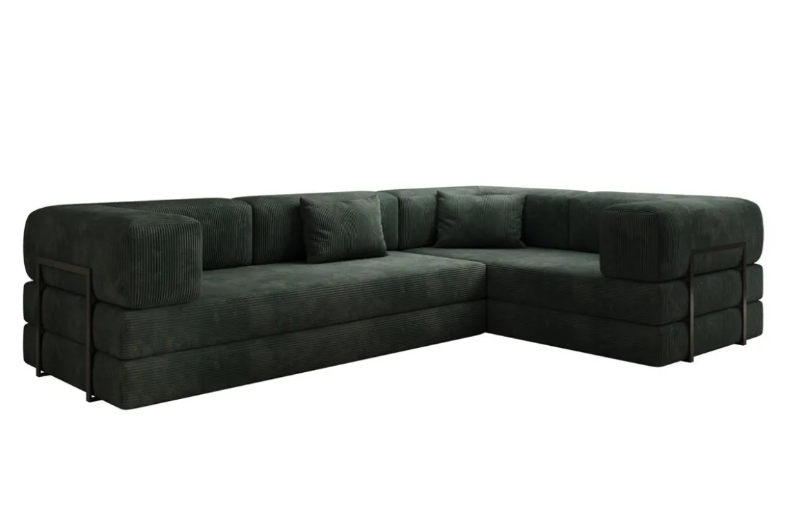 Designer Ecksofa Lazy geschlossen in Cord