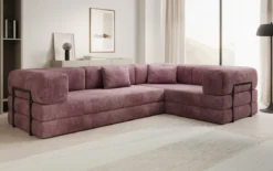 Designer Ecksofa Lazy geschlossen in Cord